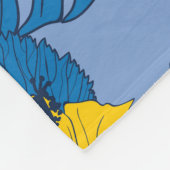 ハイビスカスの花葉と フリースブランケット (角)