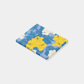 ハイビスカスの花葉と ポストイット (アングル)