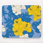 ハイビスカスの花葉と マウスパッド (正面)