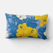 ハイビスカスの花葉と ランバークッション (裏面)