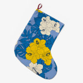 ハイビスカスの花葉と ラージクリスマスストッキング (正面 (吊り時))