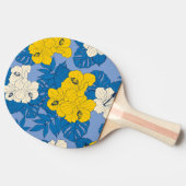 ハイビスカスの花葉と 卓球ラケット (横)