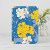 ハイビスカスの花葉と 招待状 (スタンド正面)