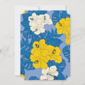 ハイビスカスの花葉と 招待状 (正面)