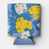 ハイビスカスの花葉と 缶クーラー (正面)