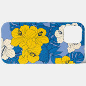 ハイビスカスの花葉と Case-Mate iPhoneケース (裏面 (横))