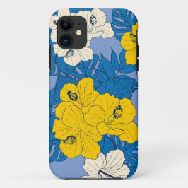 ハイビスカスの花葉と iPhone 11 ケース