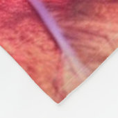 ハイビスカスの花鮮やかを受粉させるミツバチ フリースブランケット (角)