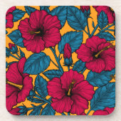 ハイビスカスの花 コースター (正面)