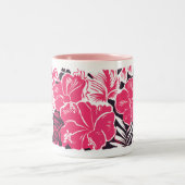 ハイビスカスの花 ツートーンマグカップ (中央)