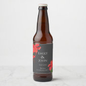 ハイビスカスの花 ビールボトル ラベル (正面)