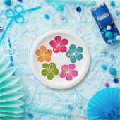 ハイビスカスの花 ペーパープレート (パーティー)