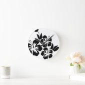 ハイビスカスの花 ラウンド壁時計 (ホーム)