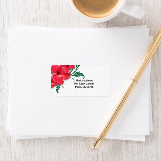 ハイビスカスの花 ラベル (インサイチュ)