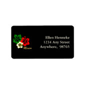 ハイビスカスの花 ラベル (正面)