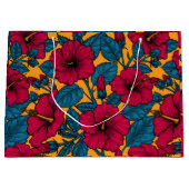 ハイビスカスの花 ラージペーパーバッグ (正面)