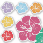 ハイビスカスの花 多様性 シール (正面)