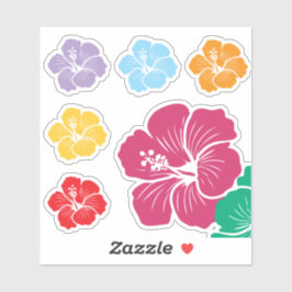 ハイビスカスの花 多様性 シール