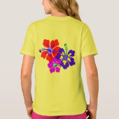 ハイビスカスの花 家族の再会記念品 Tシャツ (裏面)