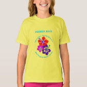 ハイビスカスの花 家族の再会記念品 Tシャツ (正面)