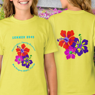 ハイビスカスの花 家族の再会記念品 Tシャツ