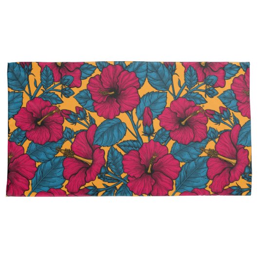 ハイビスカスの花 枕カバー (正面右)