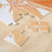 ハイビスカスの花-水彩画のペンキ2 ジグソーパズル (側面)