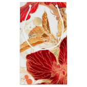 ハイビスカスの花-水彩画のペンキ2 スモールペーパーバッグ (裏面)