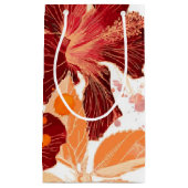 ハイビスカスの花-水彩画のペンキ2 スモールペーパーバッグ (正面)