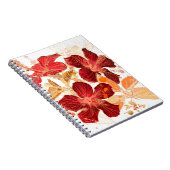 ハイビスカスの花-水彩画のペンキ2 ノートブック (右側)