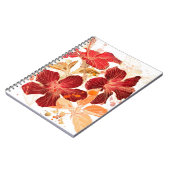 ハイビスカスの花-水彩画のペンキ2 ノートブック (左側)