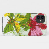ハイビスカスの花-水彩画のペンキ Case-Mate iPhoneケース (裏面(横))