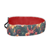 ハイビスカスの花、熱帯性花の模様 アスレチックヘッドバンド (左)