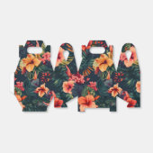 ハイビスカスの花、熱帯性花の模様 フェイバーボックス (折り畳みなし)