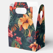 ハイビスカスの花、熱帯性花の模様 フェイバーボックス (オープン)