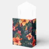 ハイビスカスの花、熱帯性花の模様 フェイバーボックス (オープン)