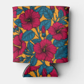 ハイビスカスの花 缶クーラー (正面)