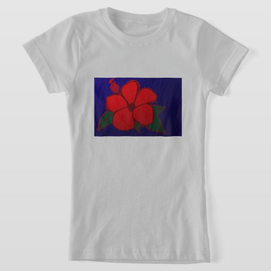 ハイビスカスの花 Tシャツ (レイダウン)