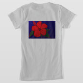 ハイビスカスの花 Tシャツ (レイダウン裏面)