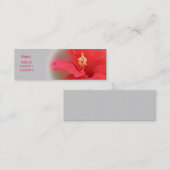 ハイビスカスの開花のプロフィールカード スキニー名刺 (正面/裏面)