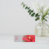 ハイビスカスの開花のプロフィールカード スキニー名刺 (スタンド正面)