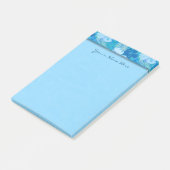 ハイビスカスの青のろうけつ染め ポストイット (アングル)