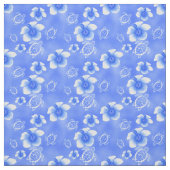 ハイビスカスのHonuの青いハワイアン ファブリック (見本)