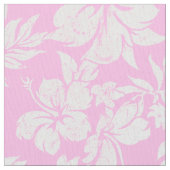 ハイビスカスのPareauのハワイの花の熱帯ピンク ファブリック (クローズアップ)