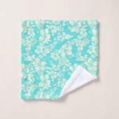 ハイビスカスのPareauの動揺してなハワイアンの座標 バスタオルセット (ウォッシュタオル)