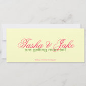 ハイビスカスのSave the Dateのお知らせです 招待状 (裏面)