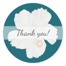 ハイビスカスのThank You ウェディングステッカー