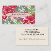 ハイビスカスはサーフボードによって模造します 名刺 (正面/裏面)