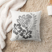 ハイビスカスは白黒コレクションを設計します クッション (ブランケット)