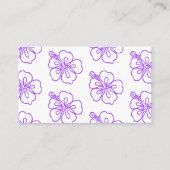 ハイビスカスろうけつ染めパターン帯の熱帯の雰囲気 名刺 (正面)